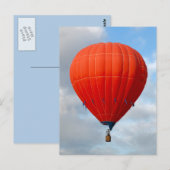 Vibrant Sinaasappel Hot Air Ballon Briefkaart (Voorkant / Achterkant)