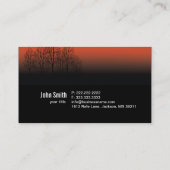 Vibrant Sinaasappel Sunset/Dusk Trees Visitekaartj Visitekaartje (Achterkant)