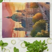 Vibrant Sketch van het Monogram van Wenen | Theedoek (Gevouwen)