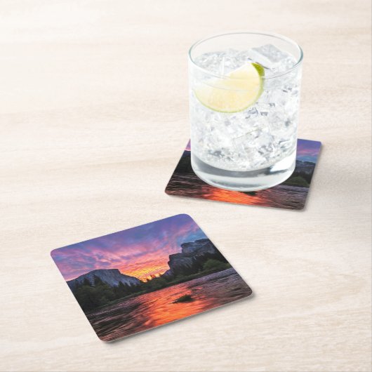 Vibrant Sky | Yosemite Valley Kartonnen Onderzetters (Insitu)