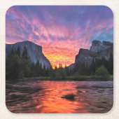 Vibrant Sky | Yosemite Valley Kartonnen Onderzetters (Voorkant)