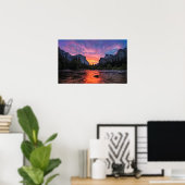 Vibrant Sky | Yosemite Valley Poster (Thuiskantoor)