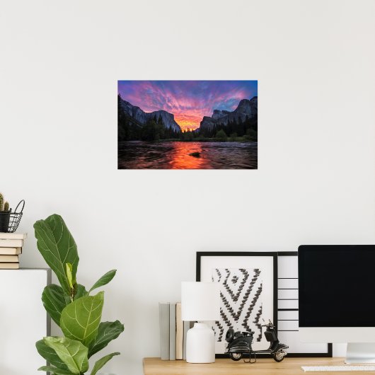 Vibrant Sky | Yosemite Valley Poster (Thuiskantoor)