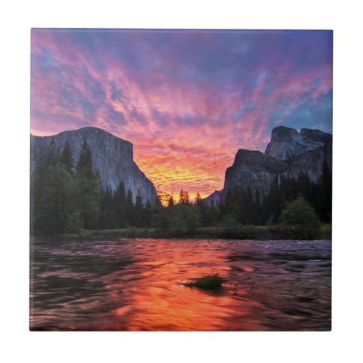 Vibrant Sky | Yosemite Valley Tegeltje (Voorkant)