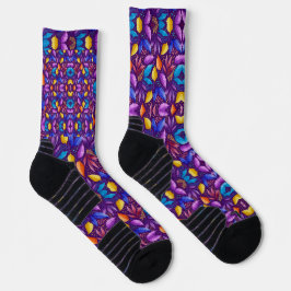 Vibrant socks with a kaleidoscope design sokken