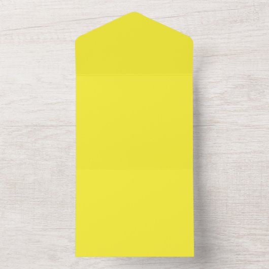 Vibrant Solid Yellow Background All In One Uitnodiging (Binnen)