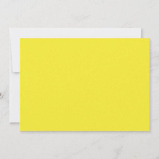 Vibrant Solid Yellow Background  Bedankkaart (Achterkant)