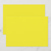 Vibrant Solid Yellow Background Bedankkaart (Voorkant / Achterkant)