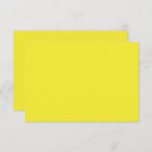 Vibrant Solid Yellow Background  Bedankkaart (Voorkant / Achterkant)