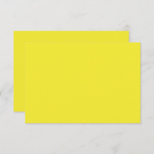 Vibrant Solid Yellow Background  Bedankkaart (Voorkant / Achterkant)