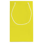 Vibrant Solid Yellow Background  Klein Cadeauzakje (Achterkant)