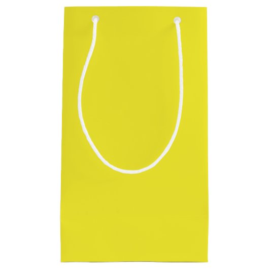 Vibrant Solid Yellow Background  Klein Cadeauzakje (Voorkant)