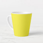 Vibrant Solid Yellow Background  Latte Mok (Linkerhoek)