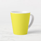 Vibrant Solid Yellow Background  Latte Mok (Rechterhoek)
