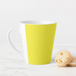 Vibrant Solid Yellow Background  Latte Mok