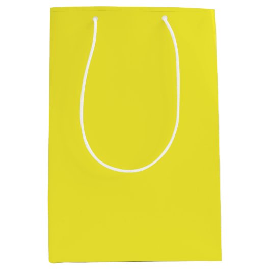 Vibrant Solid Yellow Background  Medium Cadeauzakje (Voorkant)