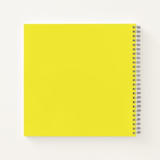 Vibrant Solid Yellow Background  Notitieboek (Achterkant)