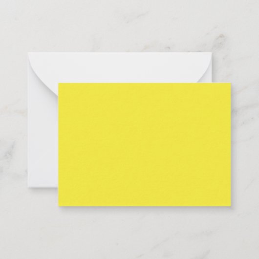 Vibrant Solid Yellow Background  Notitiekaartje (Achterkant)