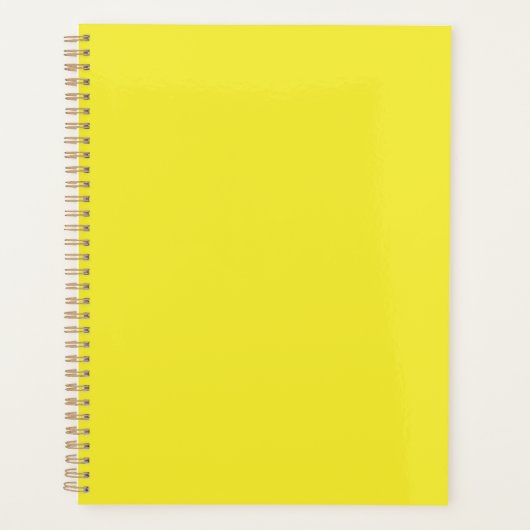 Vibrant Solid Yellow Background  Planner (Voorkant)