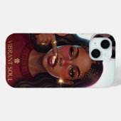 Vibrant Soul Afro Schoonheidsillustratie Case-Mate iPhone Case (Achterkant (horizontaal))