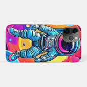 Vibrant Space Cartoon Art: Astronaut Dreams Case-Mate iPhone Case (Achterkant (horizontaal))