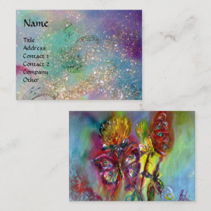 VIBRANT SPARKERENDE BUTTERFLIES IN BLAUW, Blauwgro Visitekaartje