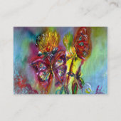 VIBRANT SPARKERENDE BUTTERFLIES IN BLAUW, Blauwgro Visitekaartje (Achterkant)