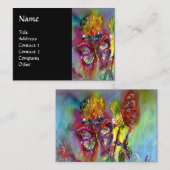 VIBRANT SPARKLERENDE BUTTERFLIES IN BLAUW, zwart Visitekaartje (Voorkant / Achterkant)