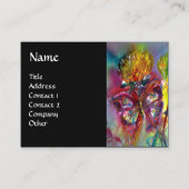 VIBRANT SPARKLERENDE BUTTERFLIES IN BLAUW, zwart Visitekaartje (Voorkant)