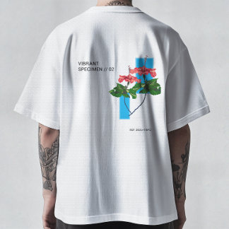 Vibrant Specimen - Deconstructed Hibiscus Vaporwav T-shirt