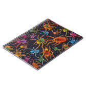 Vibrant Spider Web Notitieboek – kleurrijk ontwerp (Linkerzijde)