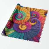 Vibrant Spiral Abstract Patterns Cadeaupapier (Uitgerold)