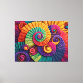 Vibrant Spiral Abstract Patterns Canvas Afdruk (Voorkant)
