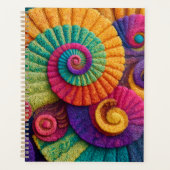 Vibrant Spiral Abstract Patterns Planner (Voorkant)