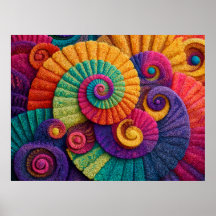 Vibrant Spiral Abstract Patterns