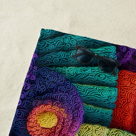 Vibrant Spiral Abstract Patterns Strandlaken (In situ)