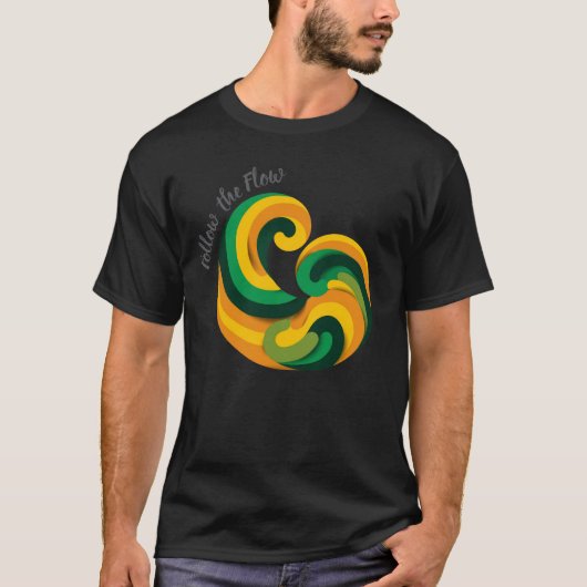 Vibrant Spiral Swirl Graphic T-shirt (Voorkant)