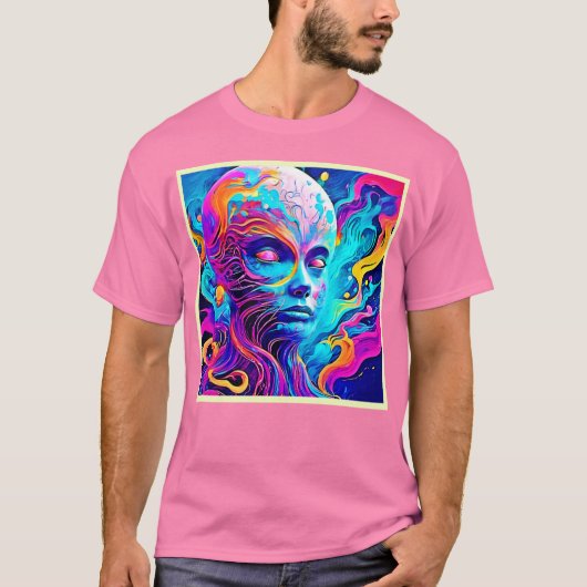 Vibrant Spirit Face Design T-shirt (Voorkant)