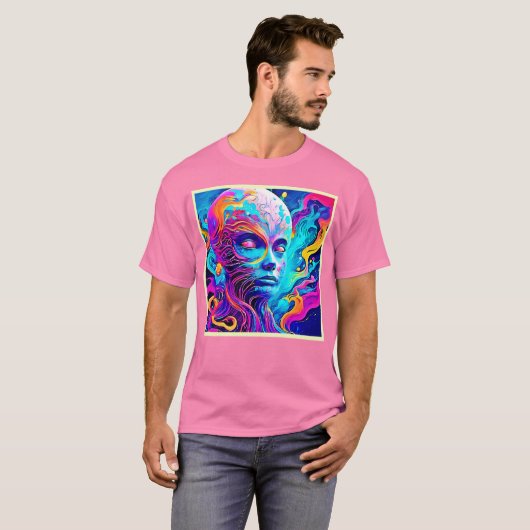 Vibrant Spirit Face Design T-shirt (Voorkant volledig)