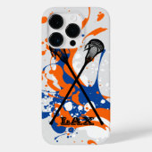 Vibrant Splash Lacrosse Sticks Personalizeerd Case-Mate iPhone Case (Achterkant)