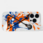 Vibrant Splash Lacrosse Sticks Personalizeerd Case-Mate iPhone Case (Achterkant (horizontaal))