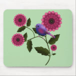 Vibrant Spring Floral with Cute Purple Bird Art Muismat<br><div class="desc">Bring the freshness of the garden into your home with this beautiful Spring illustration. Featuring a chubby purple bird resting on a flowering branch, surrounded by vibrant deep pink blooms and lush green leaves. This cheerful design is perfect for celebrating the season of new beginnings. It looks stunning on tote...</div>