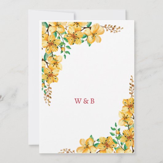 Vibrant Spring Invitation Kaart (Achterkant)