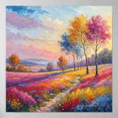 "Vibrant Spring Meadow" Poster (Voorkant)