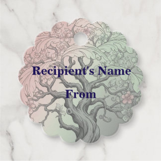 Vibrant Spring Tree Custom - Blossoming Floral Bedankjes Labels