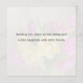 Vibrant spring tulips, greeting kaart (Achterkant)