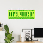 Vibrant St. Patrick's Day Banner Poster (Thuiskantoor)