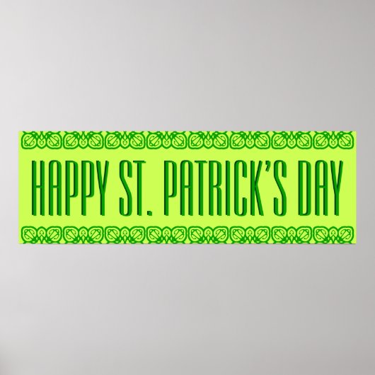 Vibrant St. Patrick's Day Banner Poster (Voorkant)