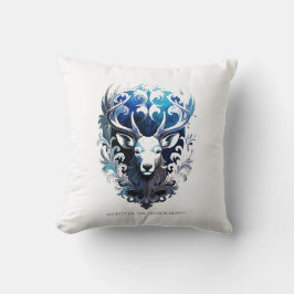 Vibrant Stag T-Shirt, Icy Filigree Color Art Kussen