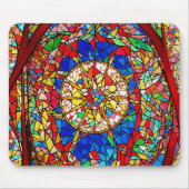 Vibrant Stained Glass Abstract Art Muismat (Voorkant)